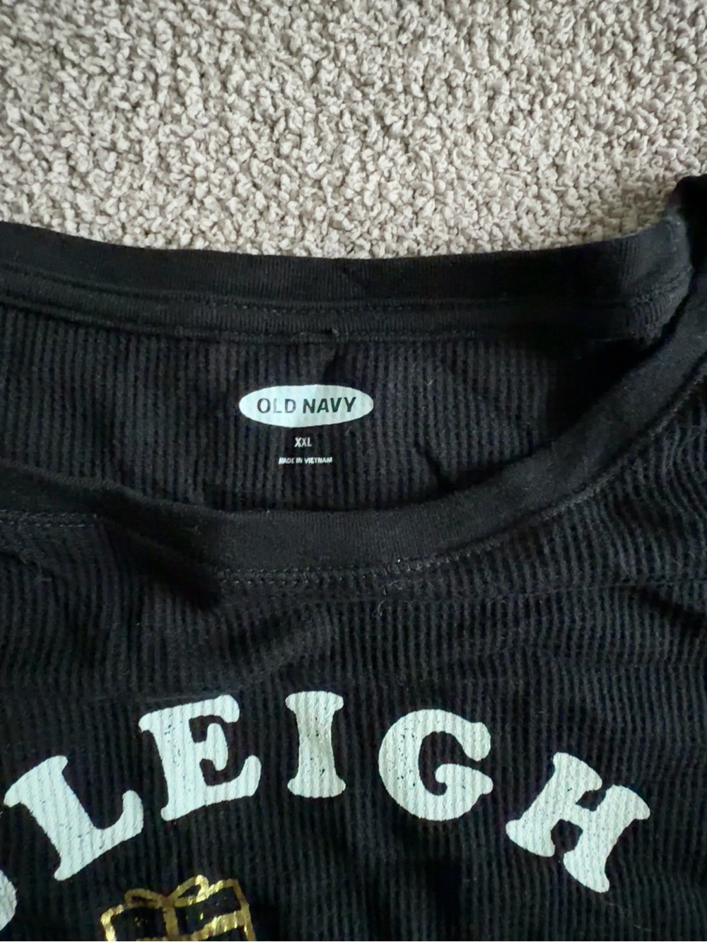 Old Navy Sleigh All Day Christmas Thermal Shirt XXL - Picture 2 of 2